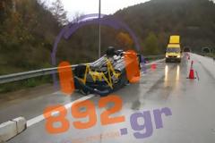 ΙΧ ντελαπάρισε στην Εγνατία, λίγο μετά την Τύρια Ιωαννίνων