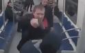 Βίντεο για γερά στομάχια: Τον πυροβόλησε στο πρόσωπο μέσα στο μετρό