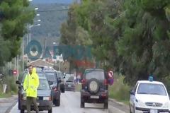 Λίμνη πάλι η εθνική οδός στην είσοδο της Κυπαρισσίας