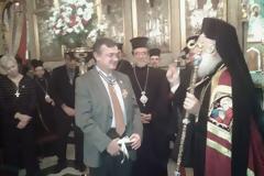 Απονομή Παρασήμου Ανώτατου Ταξιάρχη στον Υφυπουργό Άκη Γεροντόπουλο από τον Πατριάρχη Αλεξανδρείας