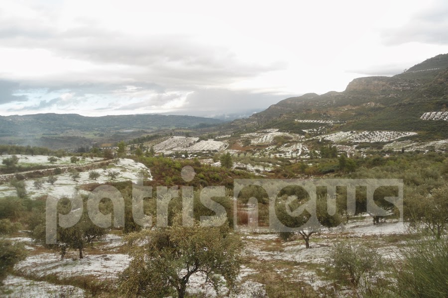 Hλεία: Χαλάζι σαν... χιόνι στην ορεινή ζώνη Ανδρίτσαινας-Κρεστένων! - Δείτε φωτο - Φωτογραφία 6