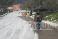 Hλεία: Χαλάζι σαν... χιόνι στην ορεινή ζώνη Ανδρίτσαινας-Κρεστένων! - Δείτε φωτο