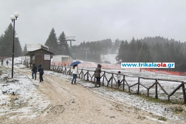 Τα πρώτα χιόνια στα Περτουλιώτικα λιβάδια και στο χιονοδρομικό κέντρο [Video - Photos] - Φωτογραφία 9