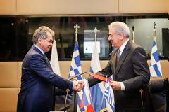 ΔΗΛΩΣΕΙΣ ΥΕΘΑ ΔΗΜΗΤΡΗ ΑΒΡΑΜΟΠΟΥΛΟΥ ΚΑΙ  ΥΠΑΜ ΡΩΣΙΚΗΣ ΟΜΟΣΠΟΝΔΙΑΣ  SERGEY SHOYGU ΜΕΤΑ ΤΗ ΣΥΝΑΝΤΗΣΗ ΤΟΥΣ ΣΤΟ ΥΠΟΥΡΓΕΙΟ ΕΘΝΙΚΗΣ ΑΜΥΝΑΣ