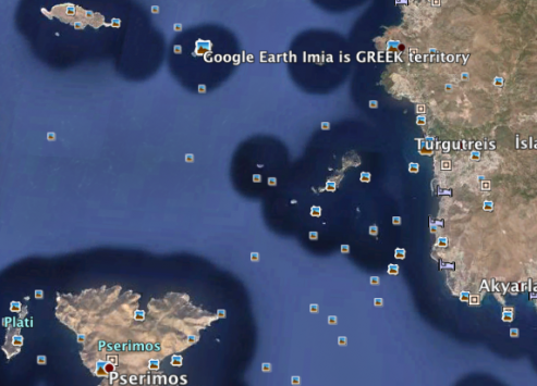 Οι Τούρκοι τα έβαλαν με την Google Earth γιατί δεν εμφανίζει τα Ίμια ως Καρντάκ - Φωτογραφία 2