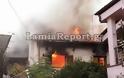 ΤΩΡΑ: Καίγεται σπίτι στον Άγιο Λουκά στη Λαμία
