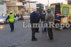 Λαμία: Τραυματίστηκε 19χρονη Λαμιώτισσα με μηχανή στη Λ. Καλυβίων - Το κράνος έσωσε ζωές [Video - Photos]