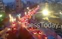 ΦΩΤΟ-Κυκλοφοριακή συμφόρηση στη Θεσσαλονίκη