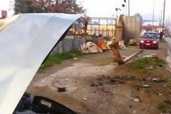 Χαλκίδα: Με τον στόμα ανοιχτό, οι οδηγοί έβλεπαν να πέφτει η κολόνα δίπλα στον δρόμο!
