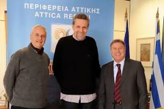 Συνάντηση Γιάννη Σγουρού με τους παλαίμαχους καλαθοσφαιριστές Απ. Κόντο και Γ. Τρόντζο