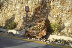 Από θαύμα δεν τραυματίστηκε κανείς στο δρόμο προς Σφακιά
