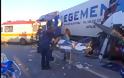 Σοκαριστικά πλάνα από το τροχαίο δυστύχημα με το λεωφορείο του ΚΤΕΛ στα Μάλγαρα