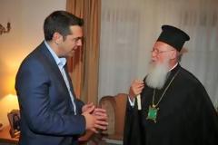 Τσίπρας σε Βαρθολομαίο: Βοηθήστε στο μεταναστευτικό - Θα πάω στο Άγιον Όρος
