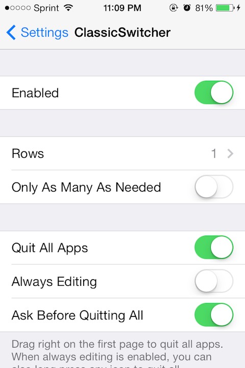 ClassicSwitcher: Cydia tweak new 1.0 ($0.99) - Φωτογραφία 2