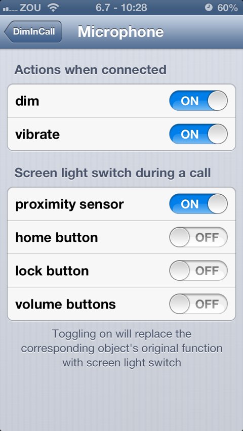 DimInCall : Cydia tweak update v1.2 - Φωτογραφία 2