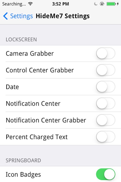 HideMe7: Cydia tweak new ($0.99) ...κρύψτε οτιδήποτε σας ενοχλεί - Φωτογραφία 2