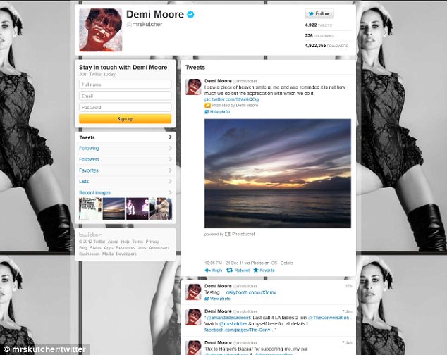 Η επιστροφή της Demi Moore στο twitter...ως Mrs Kutcher!!! - Φωτογραφία 3