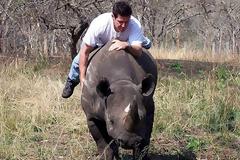 Κολλητιλίκια με ένα.. ρινόκερο!!