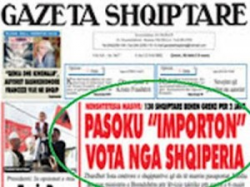 Gazeta Shqiptare : «Το ΠΑΣΟΚ εισάγει ψήφους από την Αλβανία» - Φωτογραφία 1