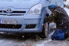 Xιόνια και παγετός στην Β. Ελλάδα. Που χρειάζονται αλυσίδες