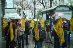 Φωτογραφίες από την διαμαρτυρία των εργαζομένων του ΜΕΤΡΟ ενάντια στην επιστράτευση