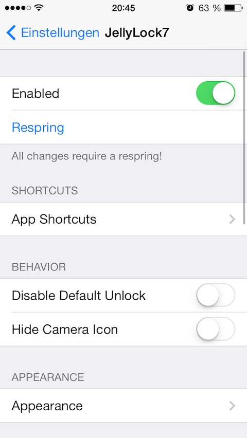 JellyLock7: Cydia tweak new free - Φωτογραφία 4