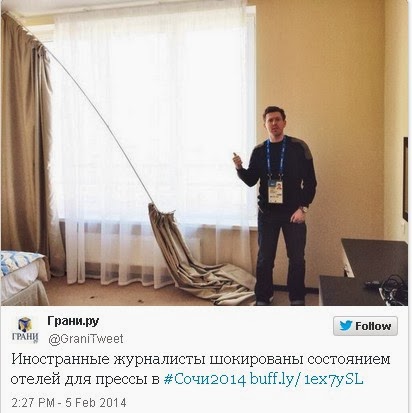 Σότσι 2014: Τα tweets των δημοσιογράφων για τις άθλιες συνθήκες των ξενοδοχείων πριν τους Ολυμπιακούς - Φωτογραφία 3