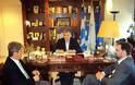 Εθιμοτυπική επίσκεψη στον Δήμαρχο Αμαρουσίου Γ. Πατούλη, του Πρέσβη της Σερβίας στην Ελλάδα Μπ. Λαζάρεβιτς - Φωτογραφία 2