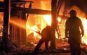 Φωτιά σε εργοστάσιο ξυλείας στην Οιχαλία Τρικάλων