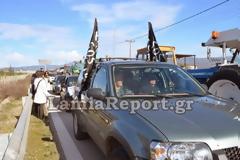 Φθιώτιδα: Το Καραβάνι Ζωής στη Λαμία - Μήνυμα ενότητας από το μπλόκο της Ανθήλης