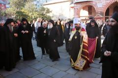 4332 - Ο Μητροπολίτης Βολοκολάμσκ στη Μονή Βατοπαιδίου