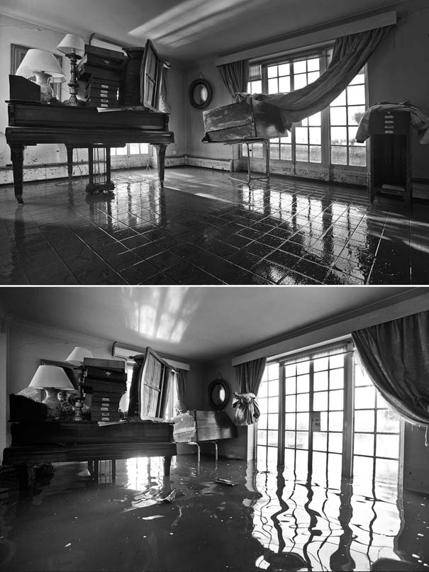 Σοκαριστικές εικόνες: Πριν και μετά τις φονικές πλημμύρες στη Βρετανία - Φωτογραφία 27