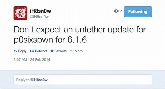 Δεν θα υπάρχει αναβάθμιση του P0sixspwn - Φωτογραφία 2