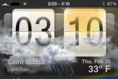HTC Animated Weather Forecast Clock iWidget: Cydia Widget free