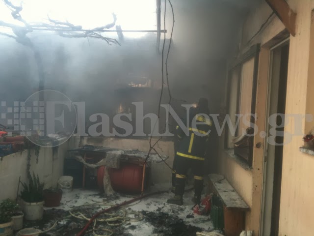 Χανιά: Στις φλόγες αποθήκη σπιτιού [Photos] - Φωτογραφία 1