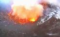 Έκρηξη ηφαιστείου από απόσταση αναπνοής όπως την κατέγραψε τηλεκατευθυνόμενο ελικοπτεράκι [video]