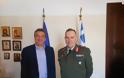 Εθιμοτυπική συνάντηση Περιφερειάρχη Κρήτης με τον νέο διοικητή της 5ης ταξιαρχίας Πεζικού