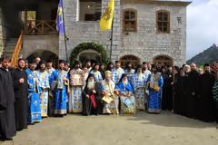 4585 - Ο Μητροπολίτης Δράμας προέστη της πανηγύρεως Ιεράς Καλύβης στο Άγιο Όρος (φωτογραφίες)