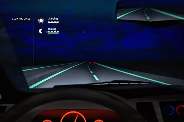 Δρόμος στην Ολλανδία έχει αντικαταστήσει τα φώτα με φωσφόριζε οδικές σημάνσεις - Φωτογραφία 1