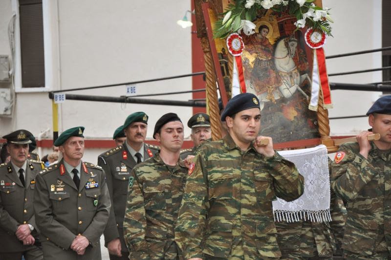 Τον προστάτη του Στρατού Ξηράς Άγιο Μεγαλομάρτυρα Γεώργιο και τα γενέθλια της γιόρτασε η Ι Μεραρχία Πεζικού. Φωτορεπορτάζ - Φωτογραφία 1