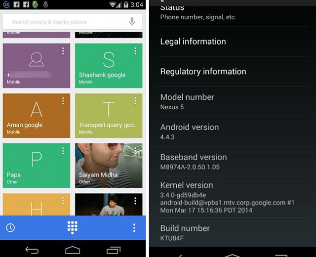 Το Android 4.4.3 φέρνει μεγάλες αλλαγές στον Dialer της Google - Φωτογραφία 1