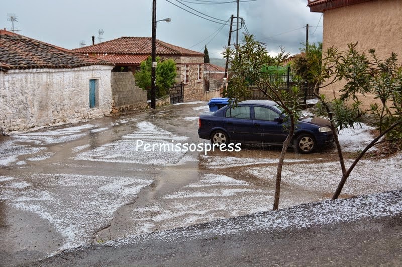 Χιόνισε'' στο Νεοχώρι Βοιωτίας... Άσπρισαν τα πάντα από την σφοδρή χαλαζόπτωση! - Φωτογραφία 9