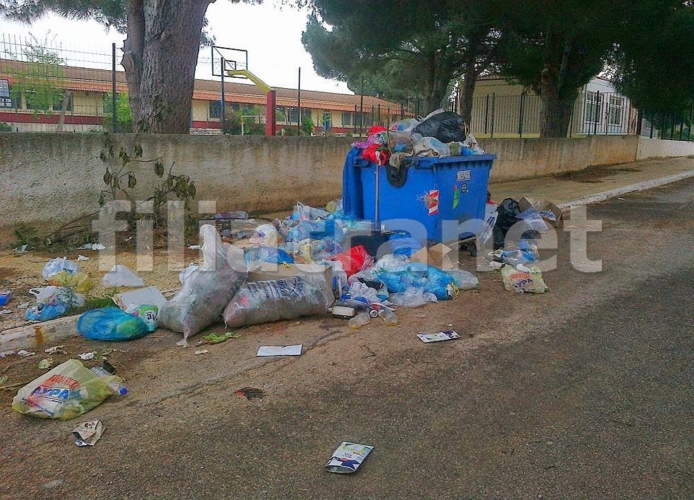 Με σκουπίδια... ξεκίνησαν τα μαθήματα στα Φιλιατρά - Φωτογραφία 2