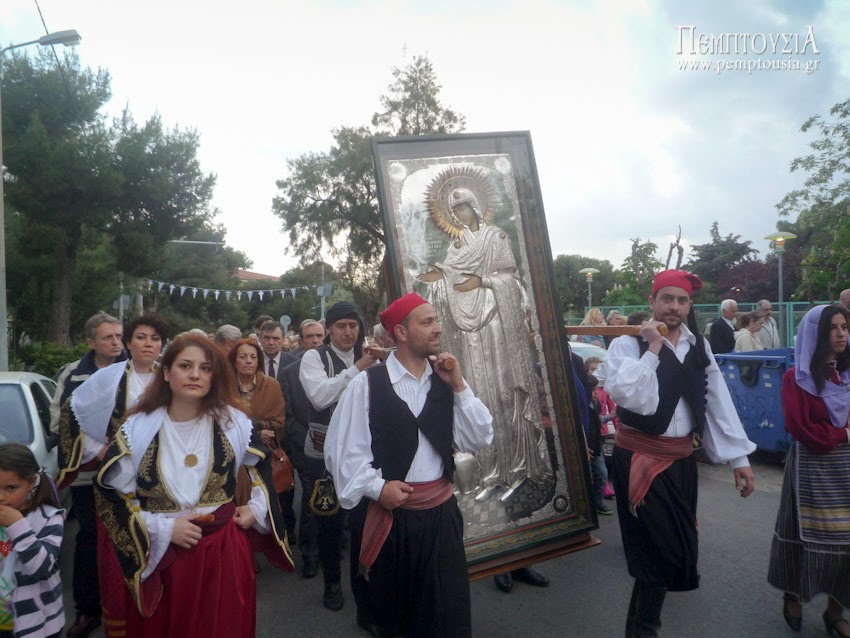 4687 - Φωτογραφίες από την υποδοχή της Ιεράς Εικόνας της Παναγίας της Γερόντισσας στη Ν. Πεντέλη - Φωτογραφία 8