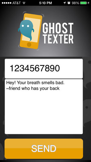 Ghost Texter: AppStore free...στείλτε ένα μήνυμα χωρίς να φαίνεται ο αριθμός σας - Φωτογραφία 3