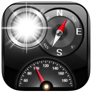Compass, Flashlight, Speedometer, Altimeter, Course:  AppStore free - Φωτογραφία 1