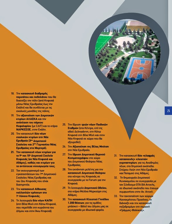 Το πρόγραμμα του Δημάρχου Κηφισιάς Νίκου Χιωτάκη για την πενταετία 2014 - 2019 - Φωτογραφία 25