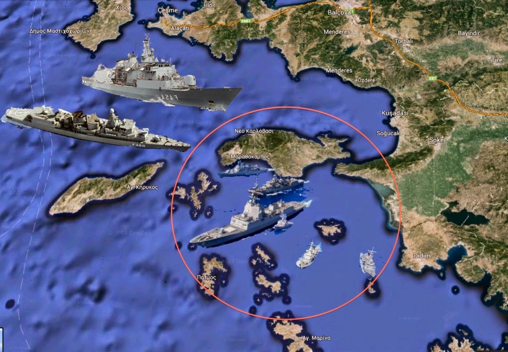 Αποκάλυψη: Σε κλοιό Ελληνικών Πολεμικών πλοίων νότια της Σάμου ο Τούρκικος Στόλος! - Φωτογραφία 1