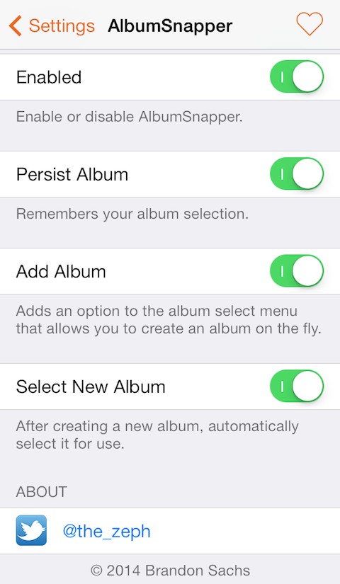 AlbumSnapper: Cydia tweak new v1.0.0-1 ($0.99) - Φωτογραφία 3