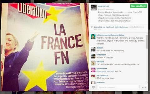 Η Μαντόνα ενάντια στο ακροδεξιό Εθνικό Μέτωπο της Μαρίν Λεπέν! - Φωτογραφία 3
